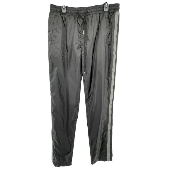 Studio Concept 23 Unisex Black Reflective Tape Y2K Drawstring Track Pants XL - Picture 16 of 16